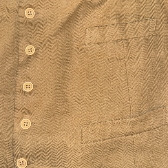 Polo Ralph Lauren Vintage Linen/ Cotton Blend Vest SZ Large - Picture 9 of 9